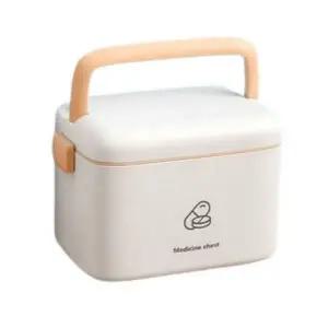 다용도 2단 구급함 소형 화이트