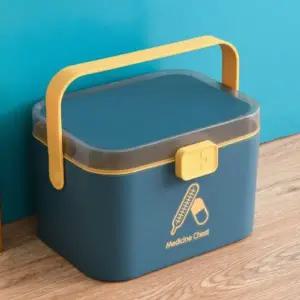 2단 구급함 소형 블루 분리형