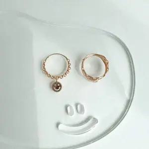 [골드스마일]스마일 딸랑이 키치 반지14k로즈골드10호