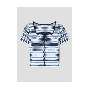 에잇세컨즈 8SECONDS 멀티 스트라이프 풀오버 네이비 1724792