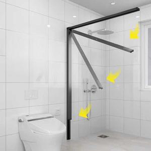 벽 부착 접이식 욕실 자바라 샤워 헬스장 게하 칸막이