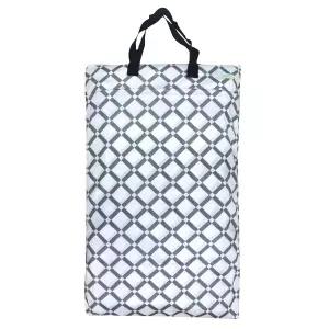 웨그리코 재사용 가능한 걸이식 젖은 마른 천 기저귀 가방(회색 마름모)