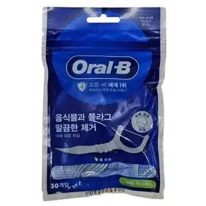 OralB 일회용 치간칫솔 치실 C자형 30개입