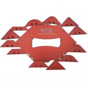 Zeglavi 13pcs 라우터 테이블 모서리 지그 반경 챔퍼 템플릿 키트 원형 베벨 목공 가장자리 도구 알루미늄 합금 트리밍 기계 목수 필레 게이지 프레임용