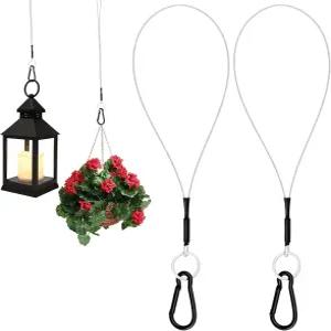 새 모이통 나무 식물 익스텐더 랜턴 마당 크리스마스 장식을 위한 카라비너 후크 8인치 걸이 체인 케이블