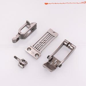 팔 더블 체인 스티처 재봉틀 게이지 세트 바늘 플레이트 노루발 도그 니들 클램프 3 바늘 피드 오프