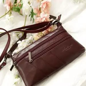 WL5276 블루마운트 슬림 소가죽 여성 크로스백 핸드백