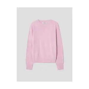 에잇세컨즈 8SECONDS 라운드넥 레귤러핏 긴소매 풀오버 라이트 핑크 1724726