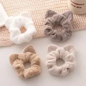 털복숭이 고양이귀 곱창밴드 머리정리 머리끈