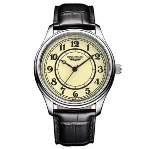 수능 패션 손목시계 초 라운드 메탈 자인 학생 바늘 아날로그 가죽