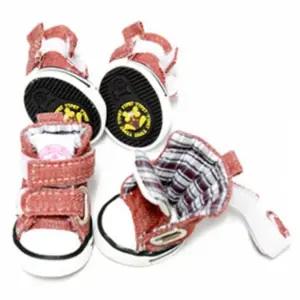 강아지 신발 애견 슈즈 강아지 양말 운동화 레드 1호