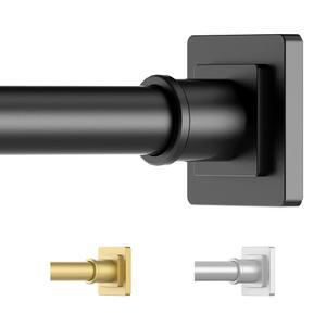 U ANRT 샤워 커튼봉 31 79인치 조절 가능 방청 샤워봉 및 스프링 텐션 샤워봉 드릴 없음 욕실 텐션봉용 검은색 샤워 커튼봉