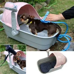 국산 펫파마 시스템 하우스 풀세트 강아지 고양이 하우스 지붕 방석 쿠션 샤워룸 드라이룸 목줄