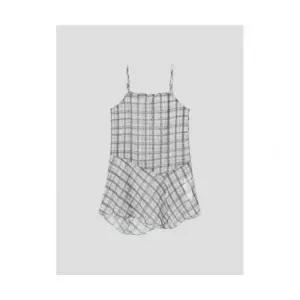 에잇세컨즈 8SECONDS 체크 프린트 미니 원피스 애쉬 1724659