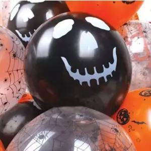 호박 20개입 블랙세트 할로윈인쇄풍선 PW 거미줄 배너