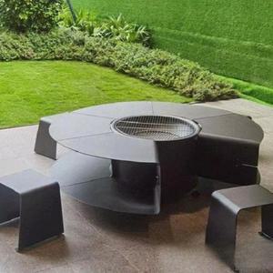 캠핑 바베큐 화로그릴 테이블형 캠핑용 6개 직화 접이식 모닥불