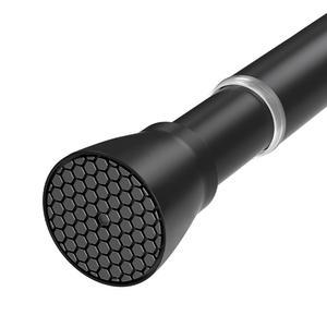 QINGYUN 블랙 텐션 커튼봉 28 48인치 스프링봉 창문 욕실 옷장 주방용 드릴링 조절 가능한 샤워 커튼봉 없음