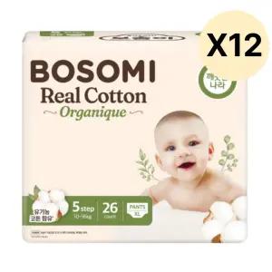 보솜이 유아 팬티 기저귀 오가니크 특대형 26개 12팩