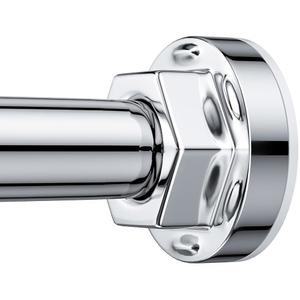 샤워 커튼봉 27 79인치 조절식 텐션 샤워봉 드릴링 미끄럼 방지 욕실 주방 옷장 창문용 스프링 텐션 커튼봉 실버