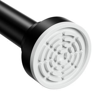 애비글 티 블랙 샤워 커튼봉 30 85인치 조절식 스테인리스 스틸 샤워 커튼봉 스프링 텐션 텐션 커튼봉 미끄럼 방지 드릴링 없음 견고하고 내구성이 뛰어납니다