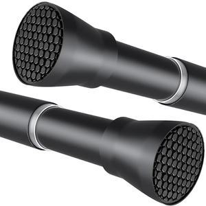 Zipglo 샤워 커튼 로드 30 64인치 2팩 스프링 텐션 커튼 로드 블랙 텐션 로드 창문 옷장 현관 주방용으로 확장 가능한 스프링 로드