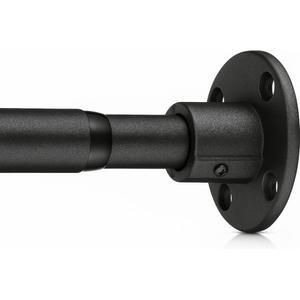 헤비 듀티 샤워 로드 욕실 옷장 방 칸막이 야외 파티오를 위한 산업용 샤워 커튼 로드 벽 장착 28 76 조절 가능한 샤워 폴 매트 블랙