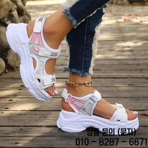 패션 내마모성 높이 강화 샌들 편안한 미끄럼 방지 비치 캐주얼 여성용 두꺼운 밑창 스포츠 신발