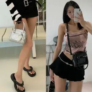 가죽 미니 크로스 토트 손가방 여성 트라제투웨이백