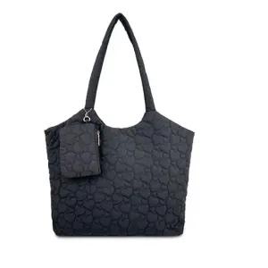 빅 숄더백 퀼팅 누빔 여자 파우치 가방 블랙