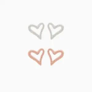 (실버) 다우닝 하트 귀걸이