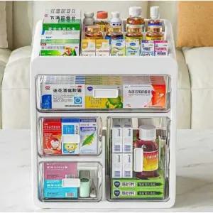 가정용 약장 약상자 대형 보관함 투명 수납장 서랍형 상자