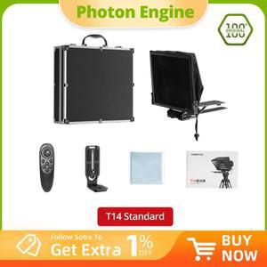 앰비트풀 T14 텔레프롬프터 대형 스크린 전문 인터뷰 스마트폰 DSLR 카메라 라이브 비디오 녹화용 접이식