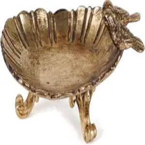 니키 홈 빈티지 골드 링 홀더 주얼리 접시 앤티크 버드 장식용 금속 트레이 그릇