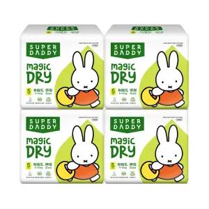 슈퍼대디 미피 매직드라이 팬티 기저귀 4팩 특대형, 88매