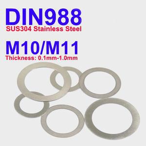 M10 M11 DIN988 SUS304 스테인리스 스틸 초박형 와셔 조정용