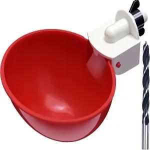 8팩 대형 가금류 급수기 전문가용 닭 물컵 LANARP 플로트 스타일 중력식 급수 시스템 티 피팅 적합 장착