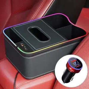 [하프클럽/]멀티 수납함 차량용무드등 무드등 고속충전기