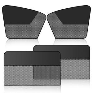 UHANBUT 차량 전면 및 후면 유리창 선쉐이드, 하프 쉐이드가 있는 마그네틱 자동차 앞유리 프라이버시 커튼, 메시 자외선 차단 기능(4PCS) 운전석용 열, 눈부심,