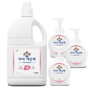 아이깨끗해 대용량 핸드워시 리필 손세정제 4L + 공용기490ml 3개 /폼비누/레몬향/아이깨끝해리필