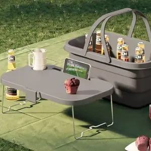 [하프클럽/]수납함 트렁크박스 테이블 자동차 용품 2in1