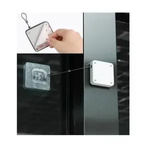 현관문 방문 미닫이문 와이어 자동 잠금장치 문닫힘