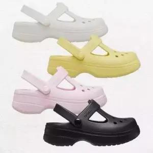 [크록스] 키즈 클래식 메리제인 클로그 210615 블랙 화이트 2종택1 / 남아 여아