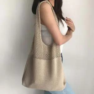니트 쇼퍼백 여성 라탄 그물가방 에코백 여름