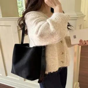 4컬러 레오파트 출퇴근 가방 파우치포함 스웨이드백