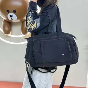 나일론 출근 가방 데일리 텀블러 숄더 크로스 백 블랙