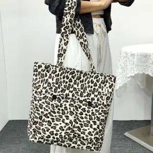 호피 빅사이즈 숄더백 숄더 데일리 가방 아이보리