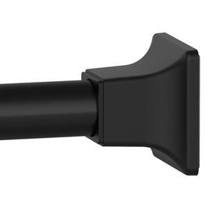 SMODBRODRE 블랙 샤워 커튼봉 조절 가능한 32 80인치 텐션 스프링 커튼봉 욕실 주방용 드릴링 없음 미끄럼 방지 녹 방지