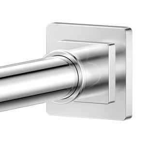 욕실용 샤워 커튼봉 사각형 끝 샤워봉 32 92 스테인리스 스틸 샤워실 거실용 드릴링 금지