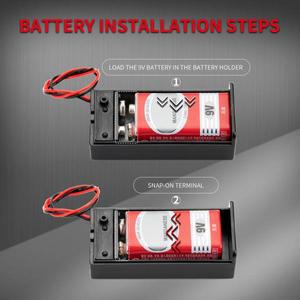 3PCS 9V 배터리 홀더 9볼트 ON/OFF 스위치 커버 카바 포함 리드선 박스 케이스 커넥터