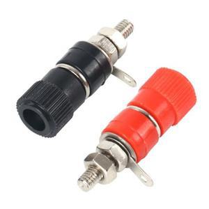10PCS 터미널 블록 JS-910B 4mm 앰프 커넥터 바인딩 포스트 바나나 플러그 잭 마운트 5pcs 블랙 + 레드